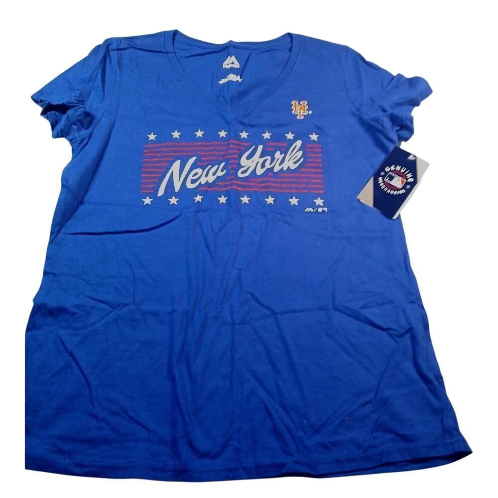New York Mets Women's Blue T-Shirt - Size Medium